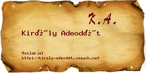 Király Adeodát névjegykártya